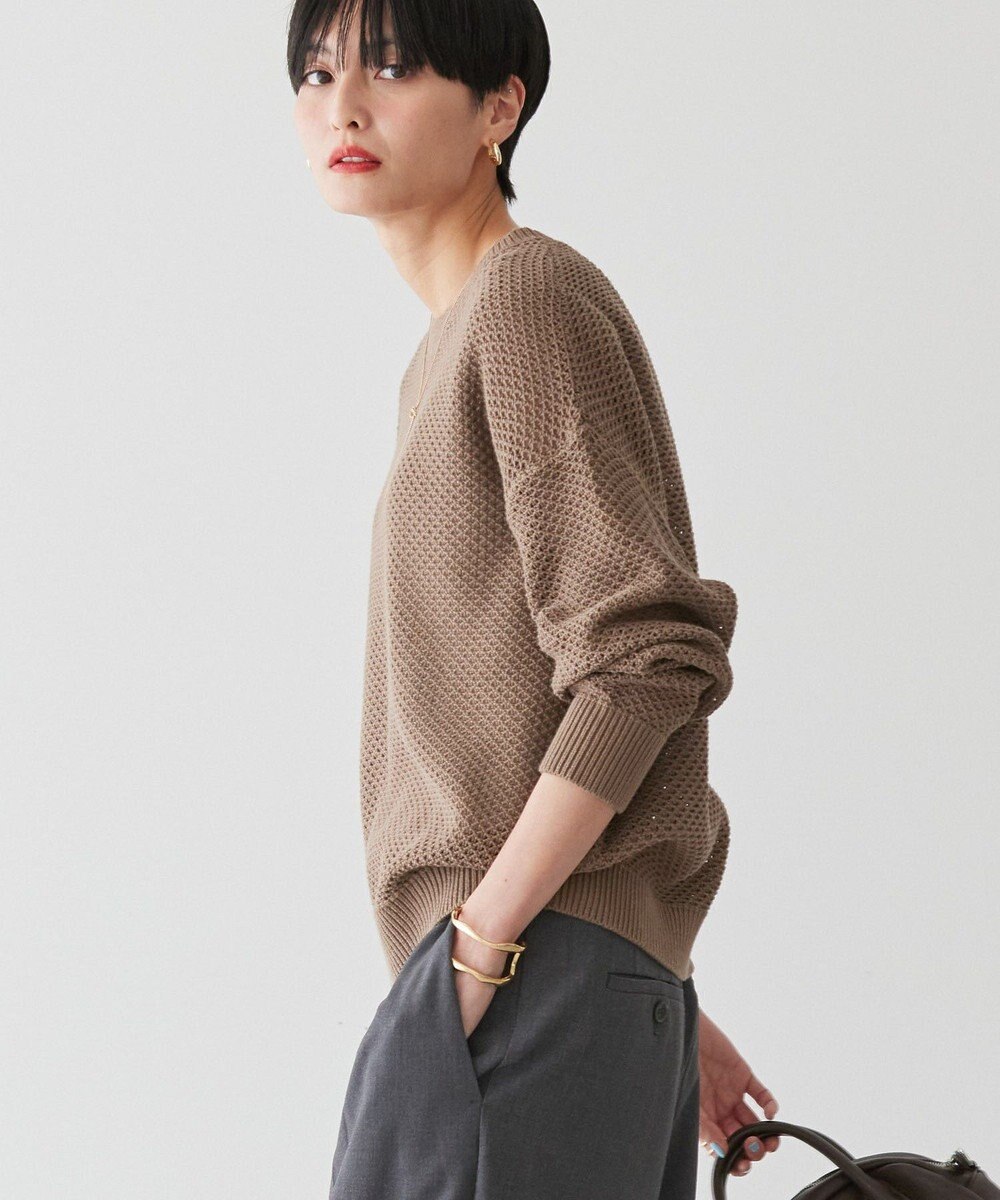 AMERICAN HOLIC 透かし編みニットプルオーバー 