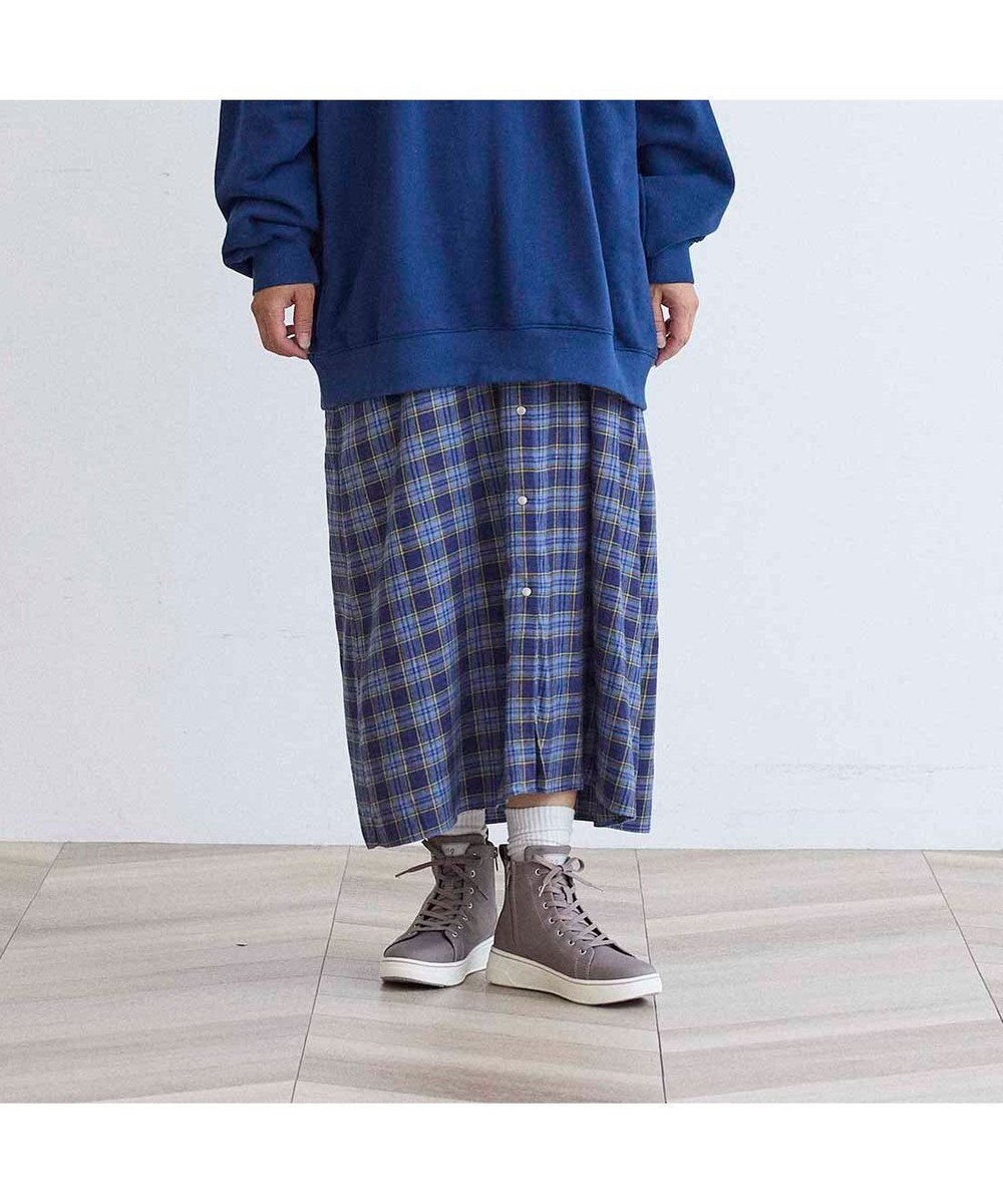 ing <ing>【レイン対応】ハイカット厚底スニーカー 