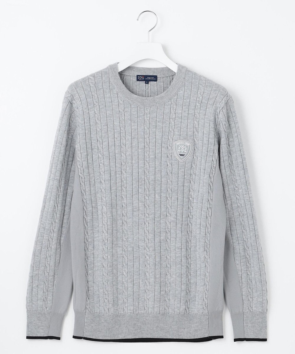 23区GOLF 【MEN】【ウォッシャブル】ストレッチ カラーニット 