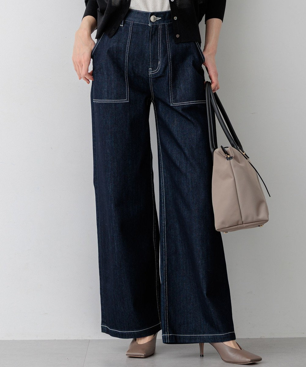 23区 L 【先行予約/見上愛さん着用】23区 Summer DENIM ベイカーパンツ 