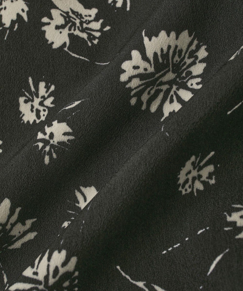 YECCA VECCA フラワー柄プリーツMIXワンピース 