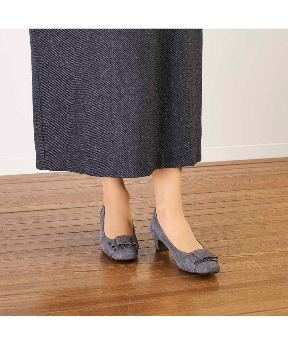 Riz raffinee <Riz raffinee>ドレープデザインモチーフパンプス 