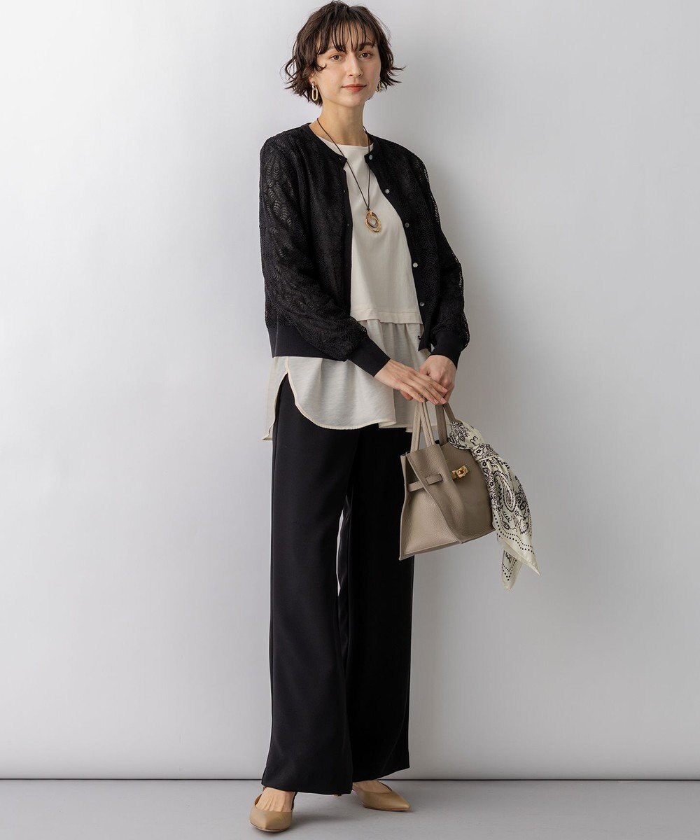 23区 L 【先行予約】ラッセルレース ニット カーディガン 