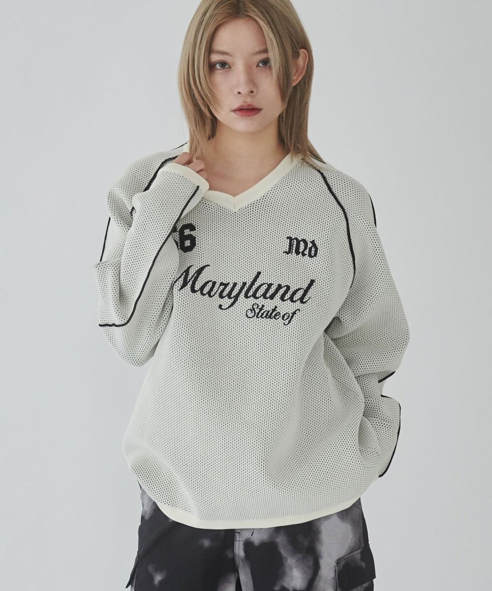 WEGO 【ユニセックス着用ITEM】ゲームロゴメッシュジャガードプルオーバー 