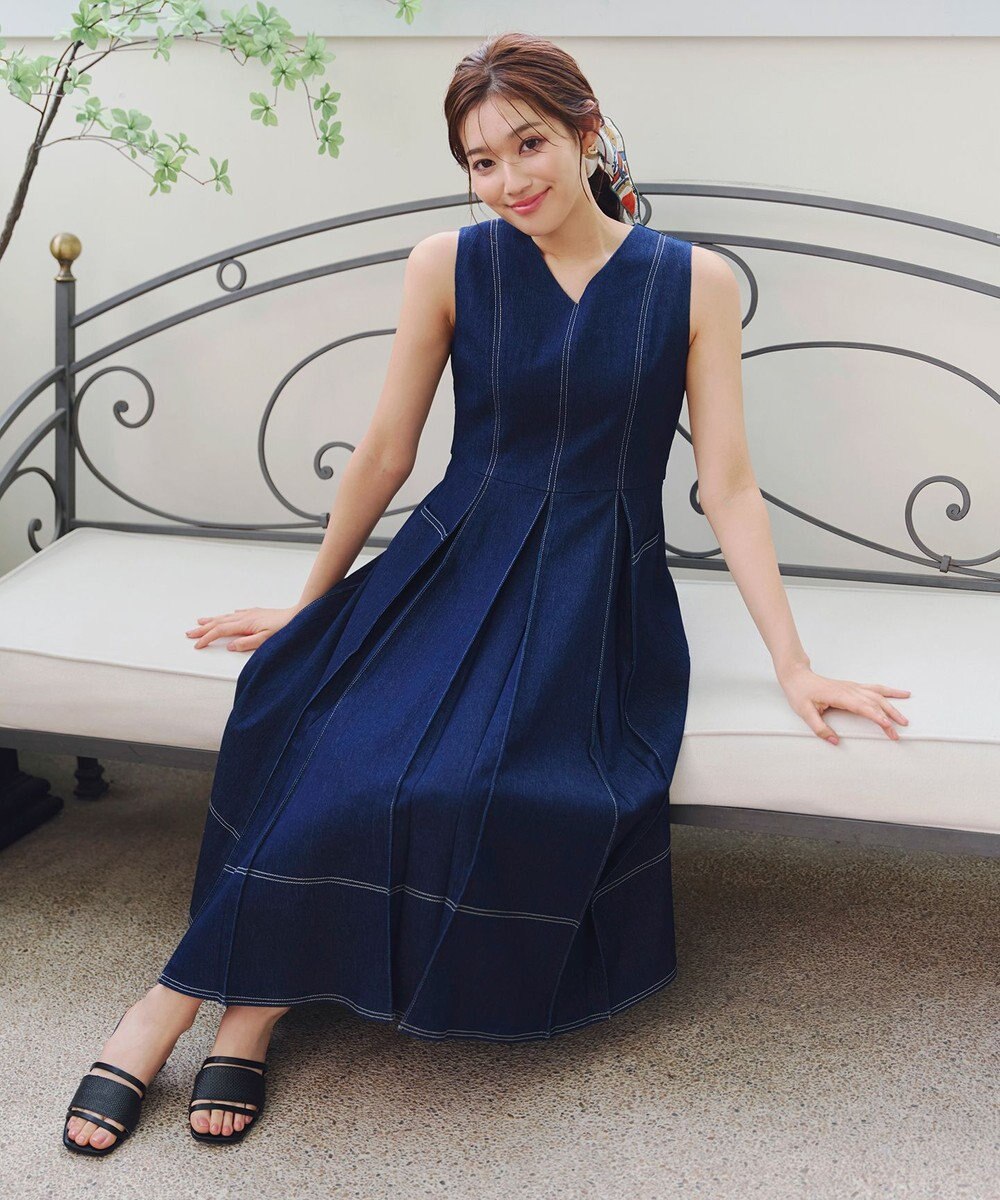 Tiaclasse 【小倉優子さん着用】ラタン風配色ストラップサンダル 