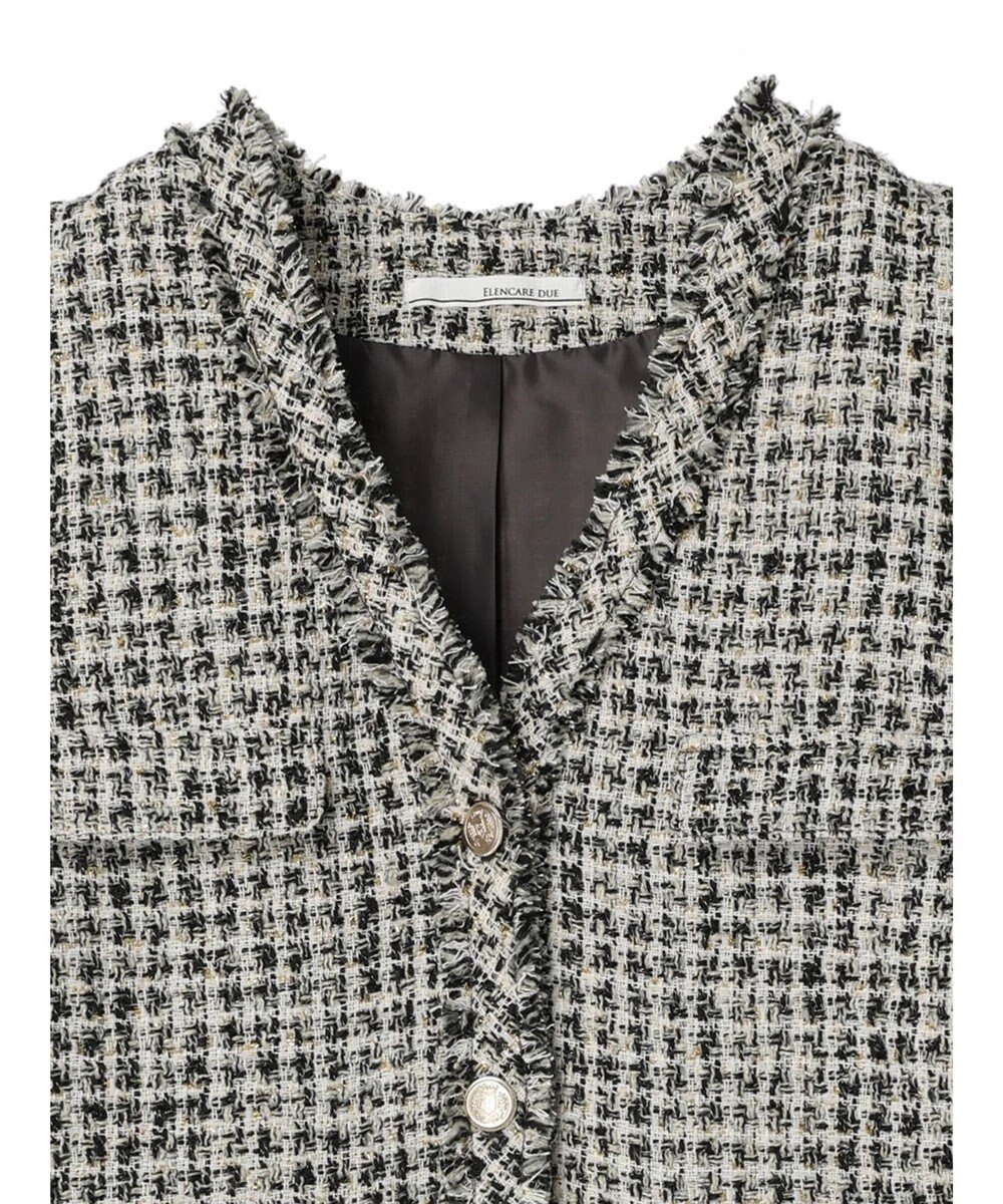 Green Parks ・ＥＬＥＮＣＡＲＥ　ＤＵＥ　ツィードノーカラーベスト 