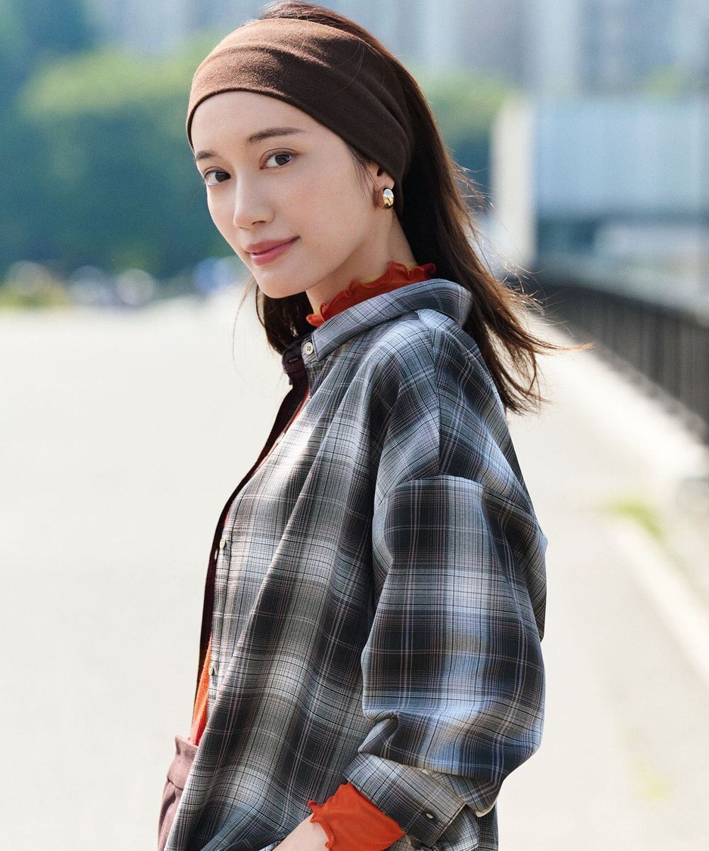 ANY L オンブレーチェックオーバーシャツ 