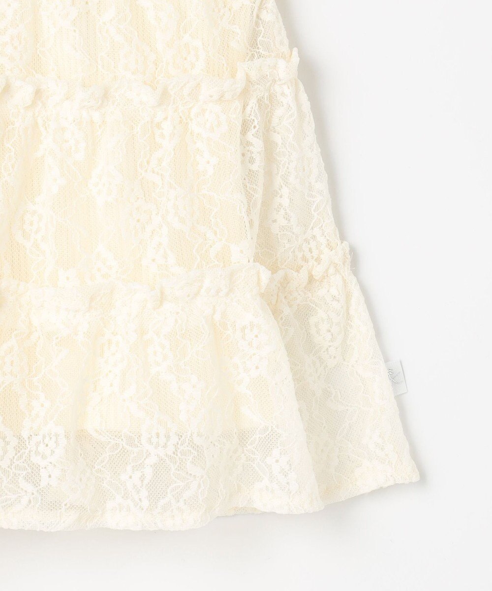 組曲 KIDS 【80-100㎝】スノウレースレイヤードトップス 