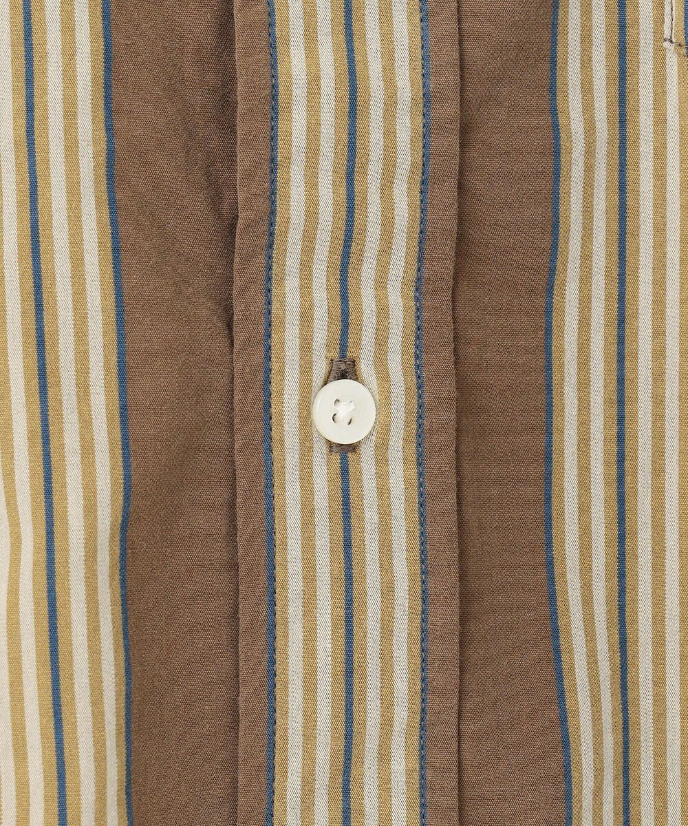 J.PRESS YORK STREET 【UNISEX】ストライプ バンドカラーシャツ 