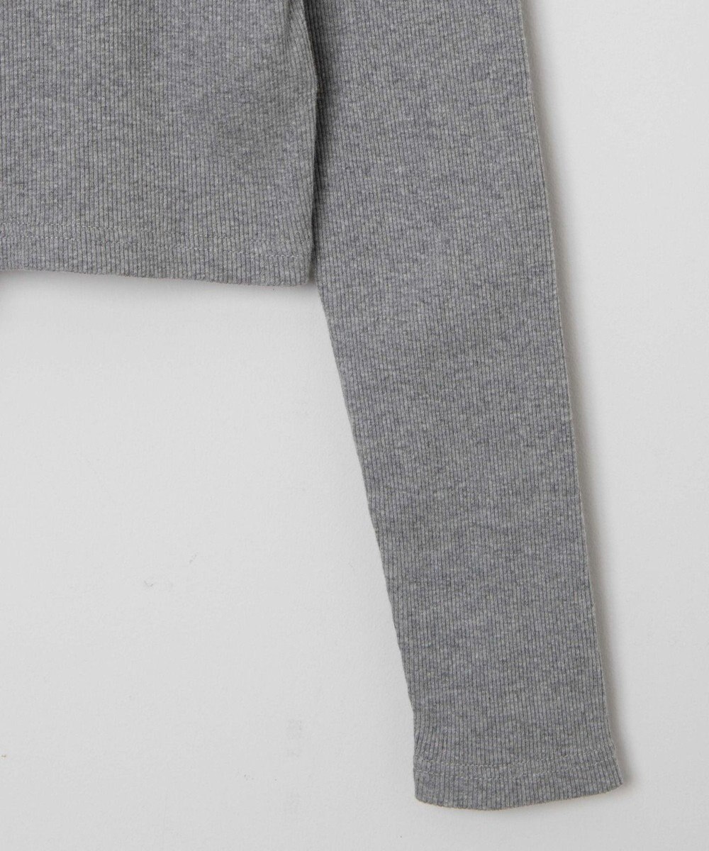 WEGO ワンポイント刺繍WZIP長袖トップス 