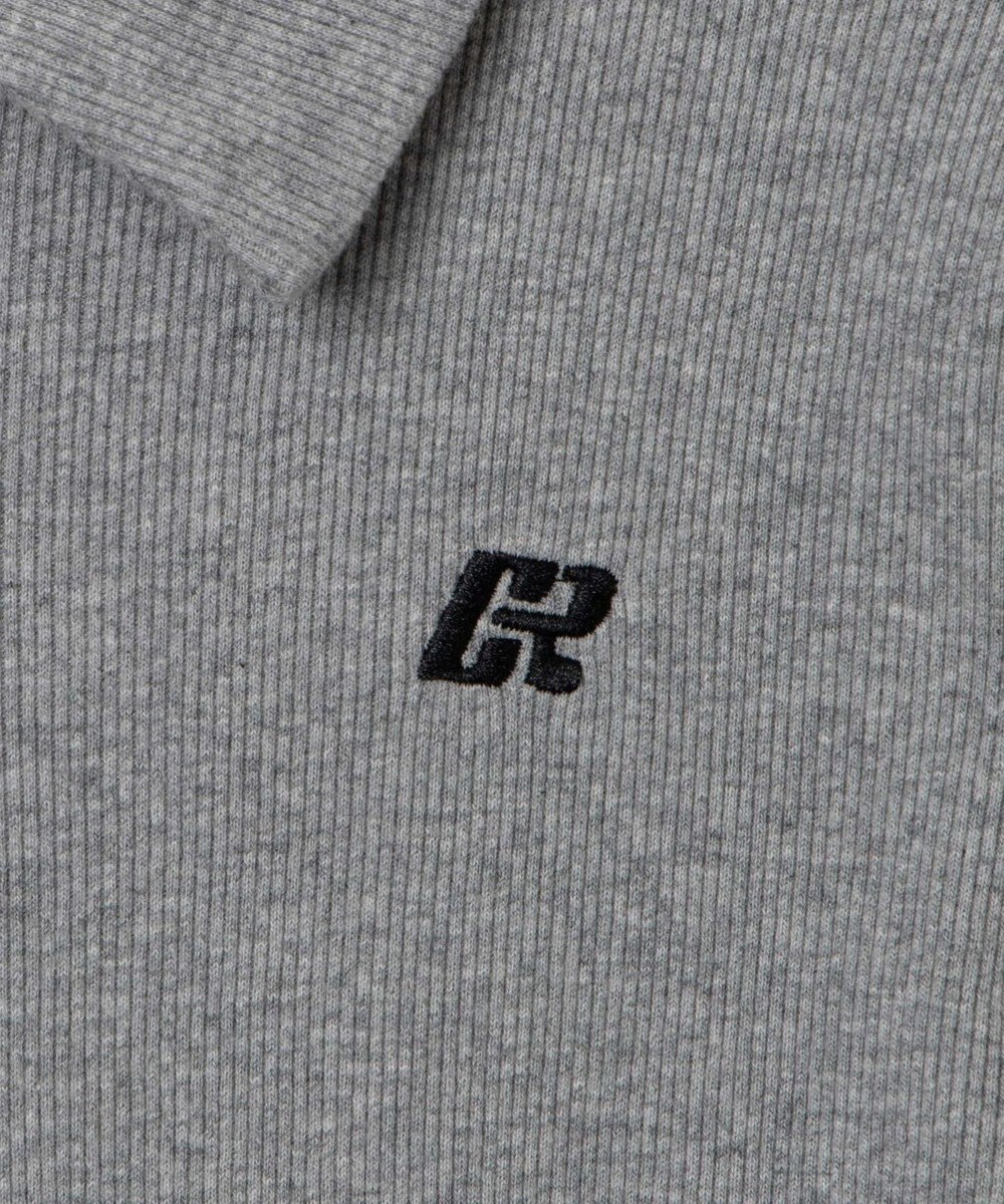 WEGO ワンポイント刺繍WZIP長袖トップス 