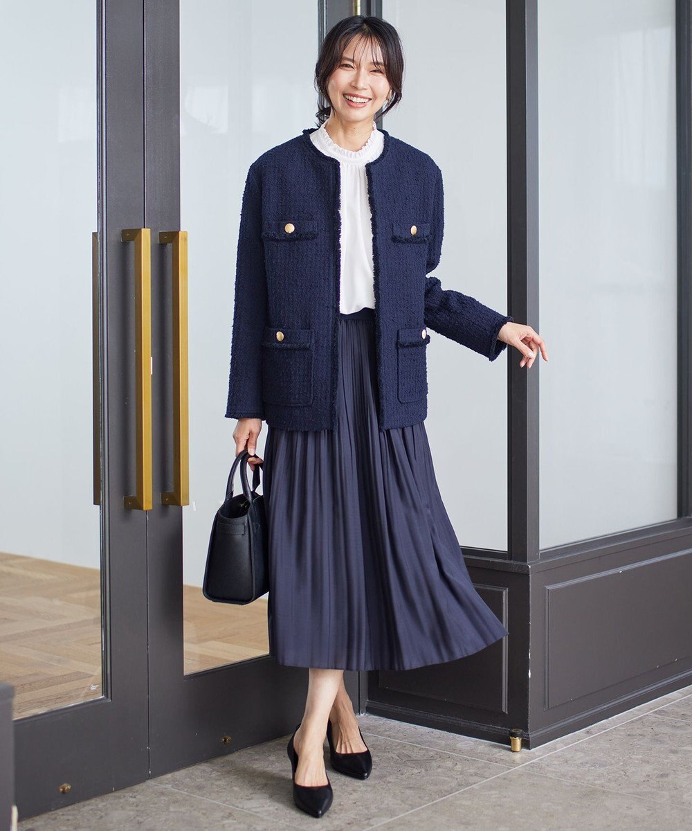 23区 L 【洗える】ジョーゼット フリル ブラウス 