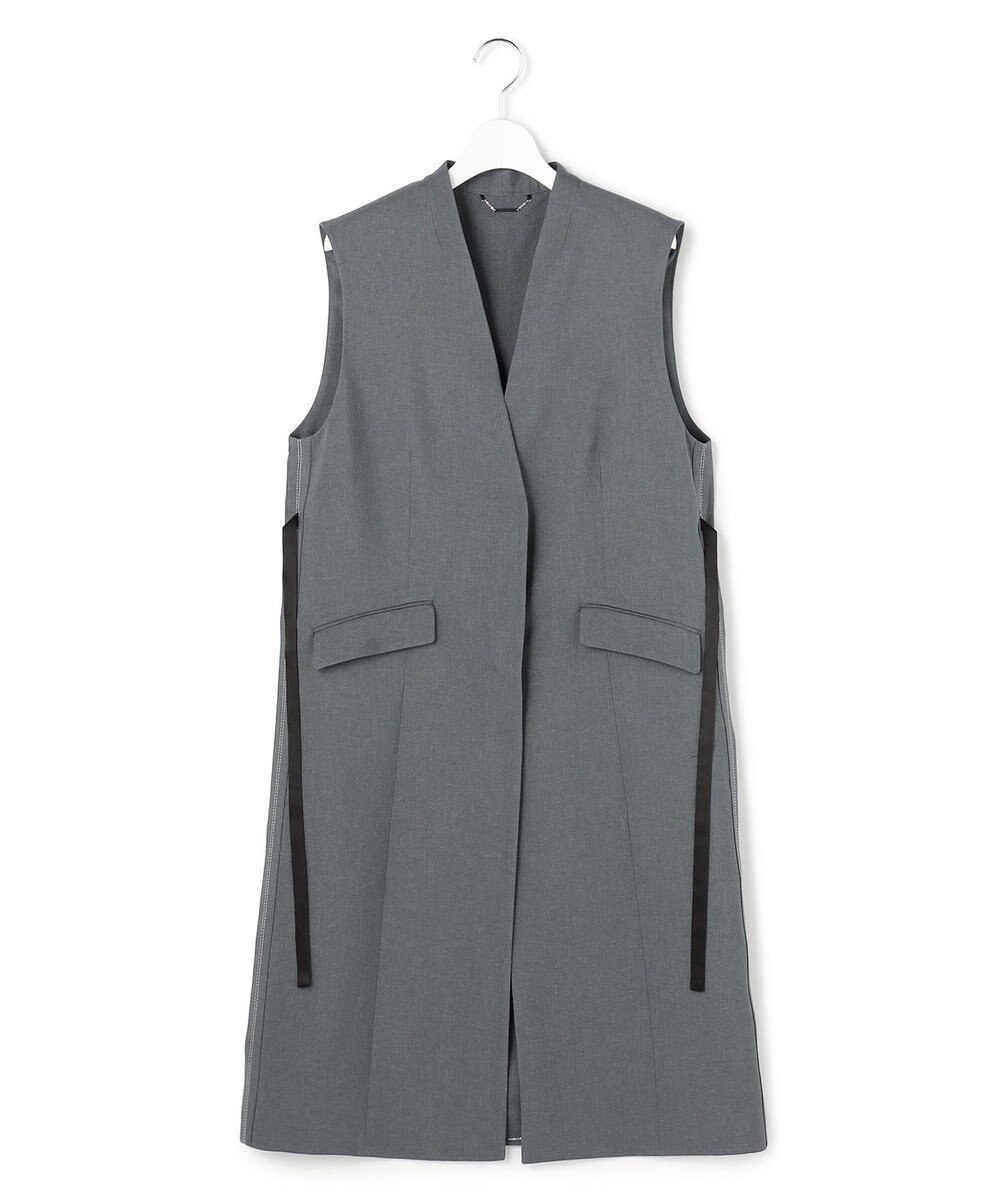 ICB L 【WEB＆一部店舗限定】 SerikaWorsted ノーカラーロングジレ 