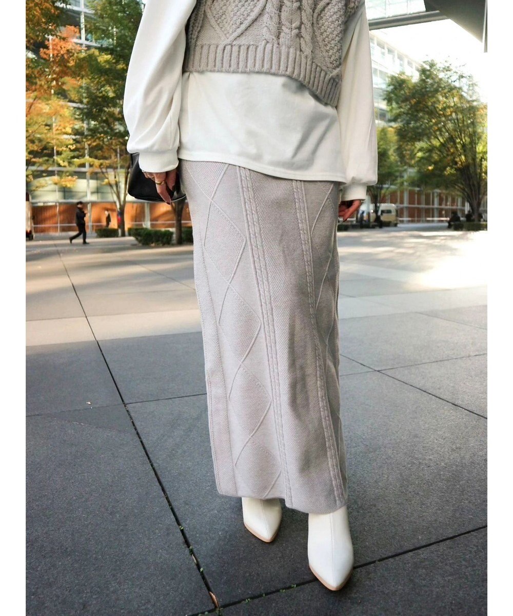 Green Parks ケーブルニットスカート 