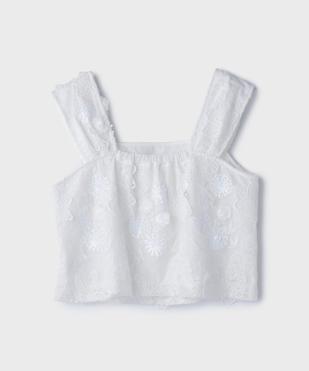 GRACE CONTINENTAL チュール刺繍トップ 