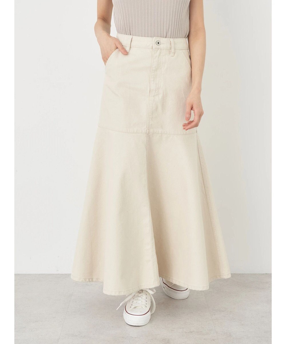 earth music&ecology ペプラムマーメイドデニムスカート 