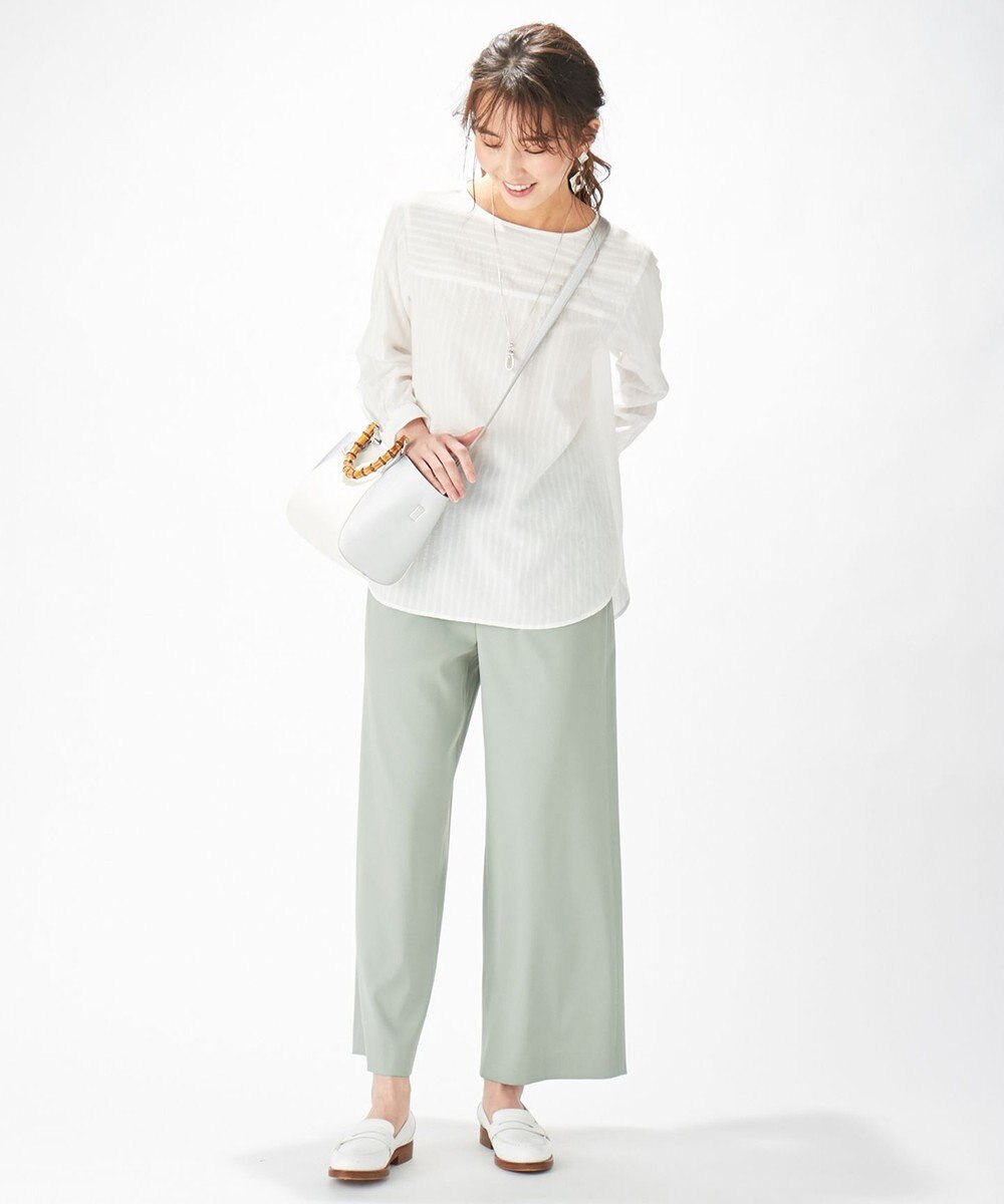 J.PRESS LADIES 【洗える】T／Rアルデンテツイル パンツ 