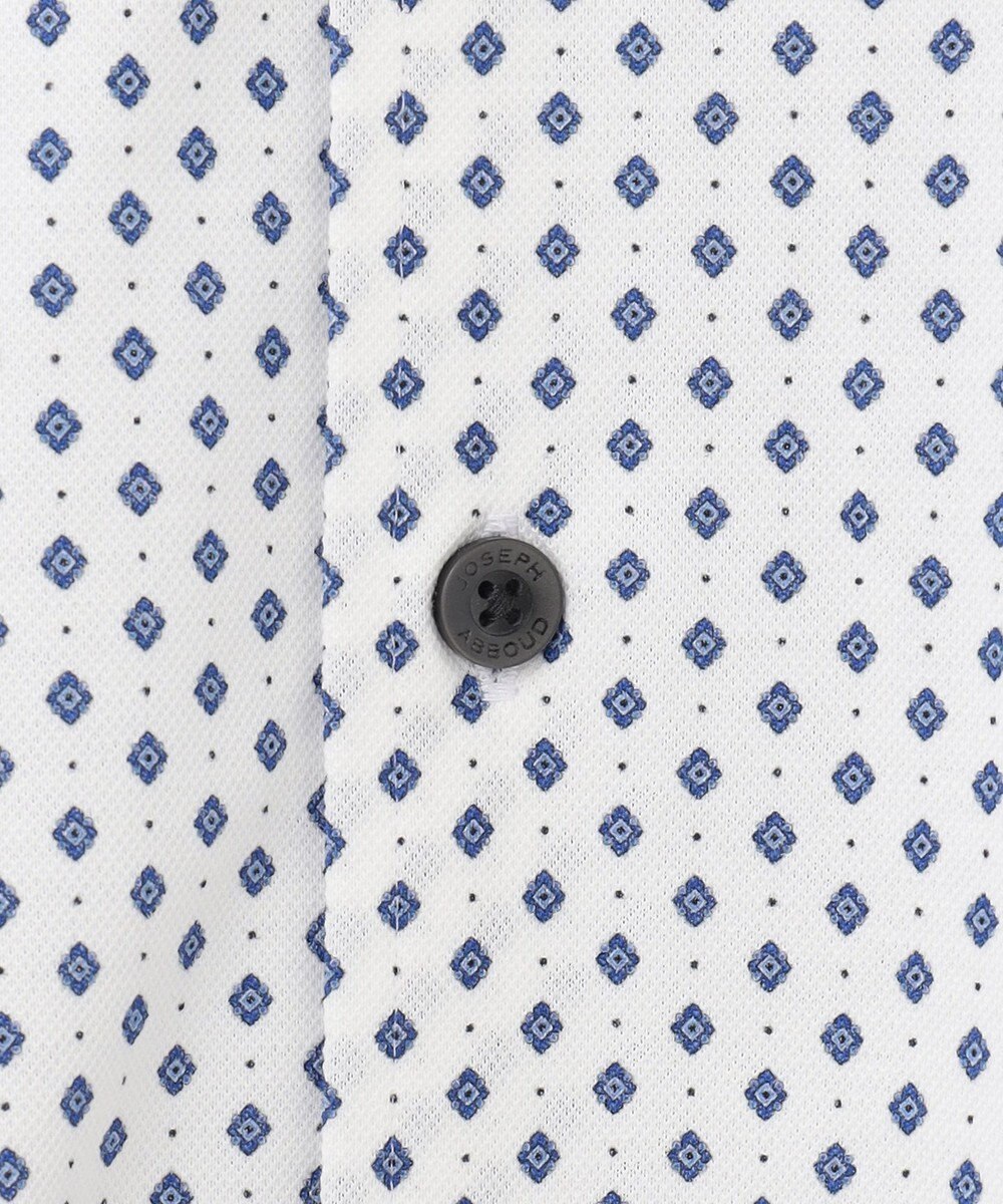 JOSEPH ABBOUD 【綿100％・ストレッチ・イージーケア】コンフォートジャージー プリント シャツ 