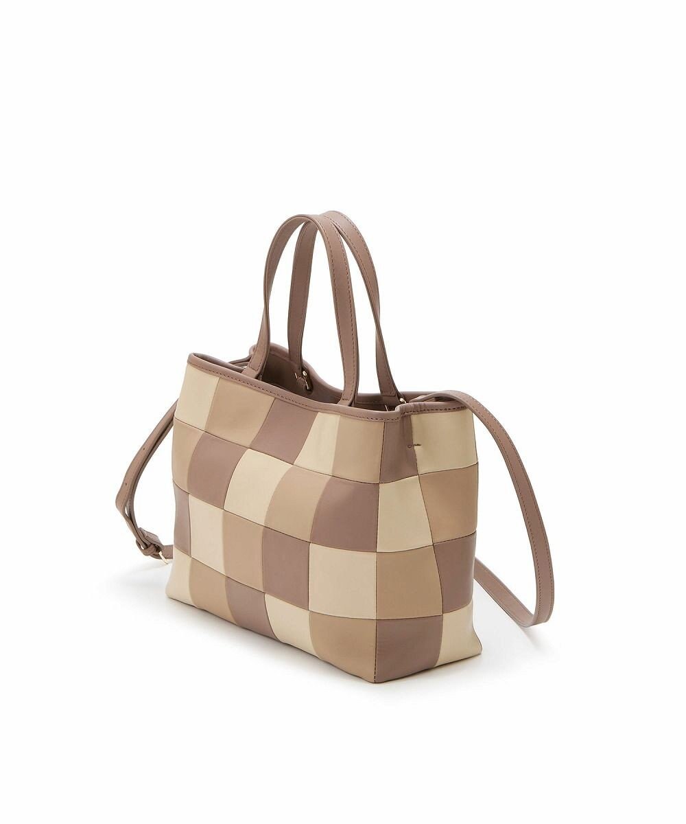 TOPKAPI 【TREASURE TOPKAPI】スムースレザー パッチワーク ショルダー付 トートバッグ 