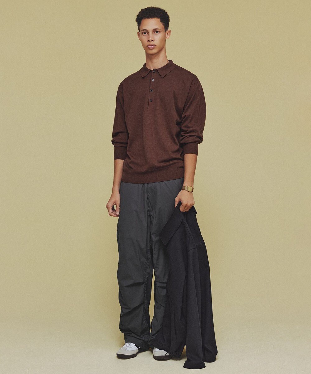 UNFILO MENS ライトウォーム ニットポロ 