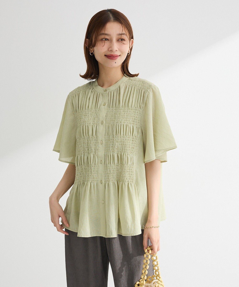 Green Parks ＳＥＴ２点マジョリカシャーリングブラウス＋タンク 