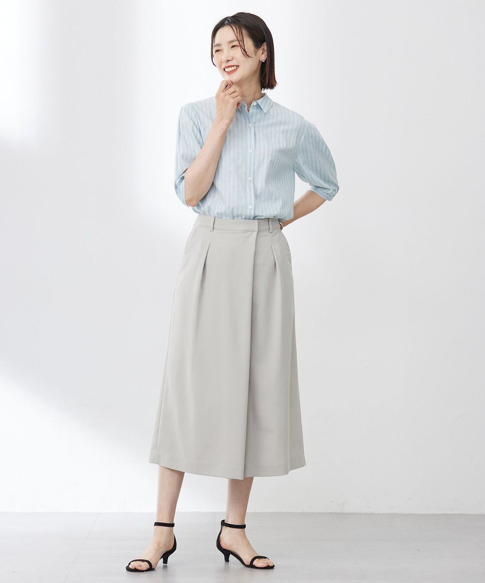 J.PRESS LADIES L 【洗える】BEZ 空羽ストライプ シャツ ブラウス 