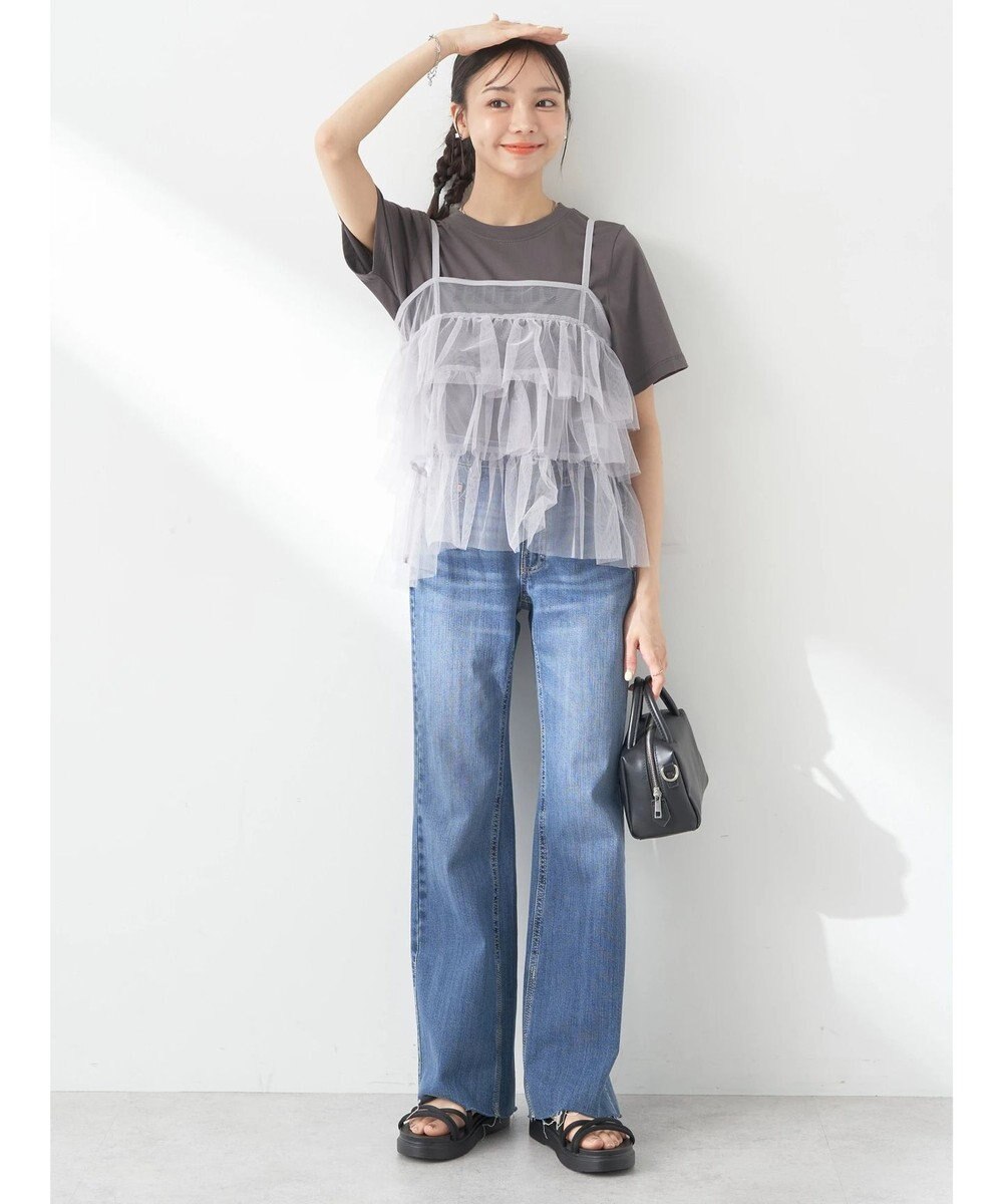 earth music&ecology ロゴソリッドミニマルＴシャツ 