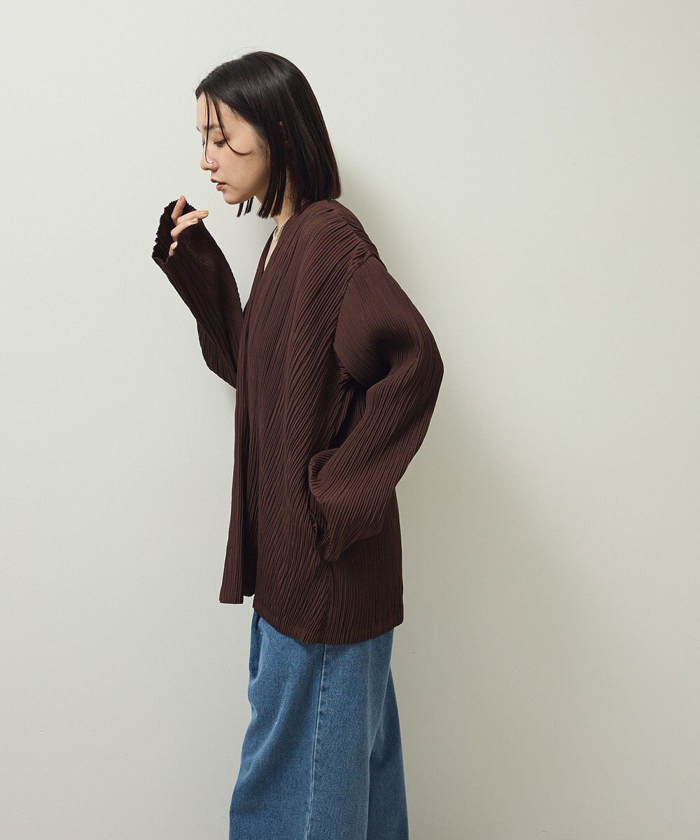 Green Parks ・ＥＬＥＮＣＡＲＥ　ＤＵＥ　プリーツノーカラージャケッ 