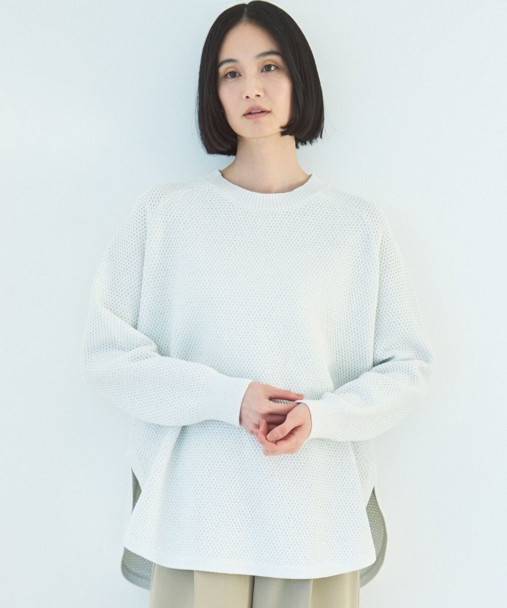 UNFILO ラメリンクス ラウンドテールニット 