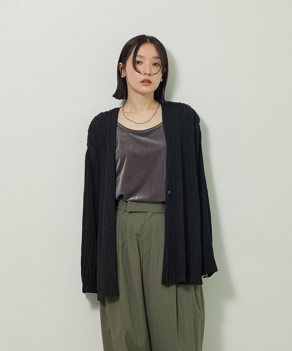 Green Parks ・ＥＬＥＮＣＡＲＥ　ＤＵＥ　プリーツノーカラージャケッ 