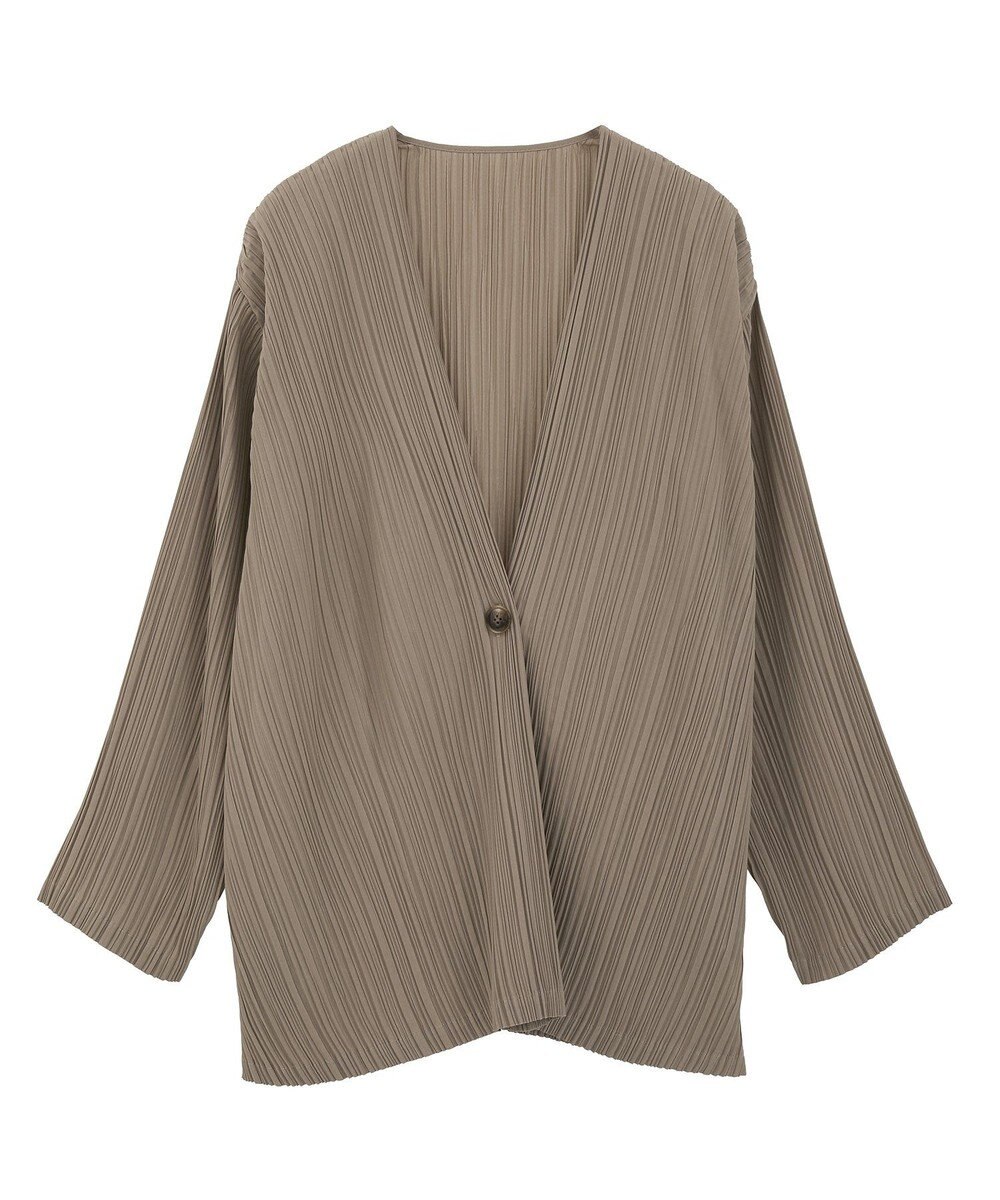 Green Parks ・ＥＬＥＮＣＡＲＥ　ＤＵＥ　プリーツノーカラージャケッ 