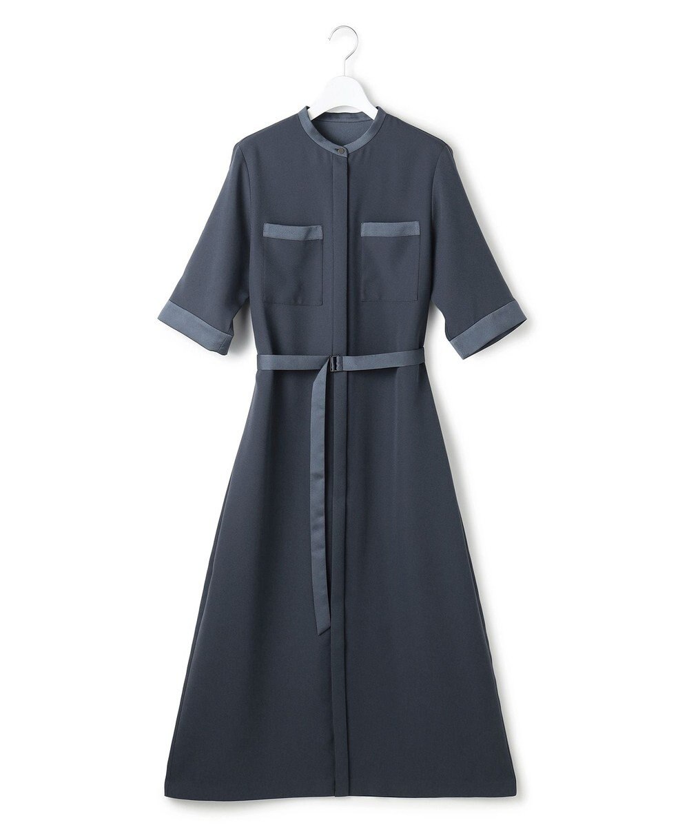 ICB 【先行予約】 FluidBackSatin シャツワンピース 