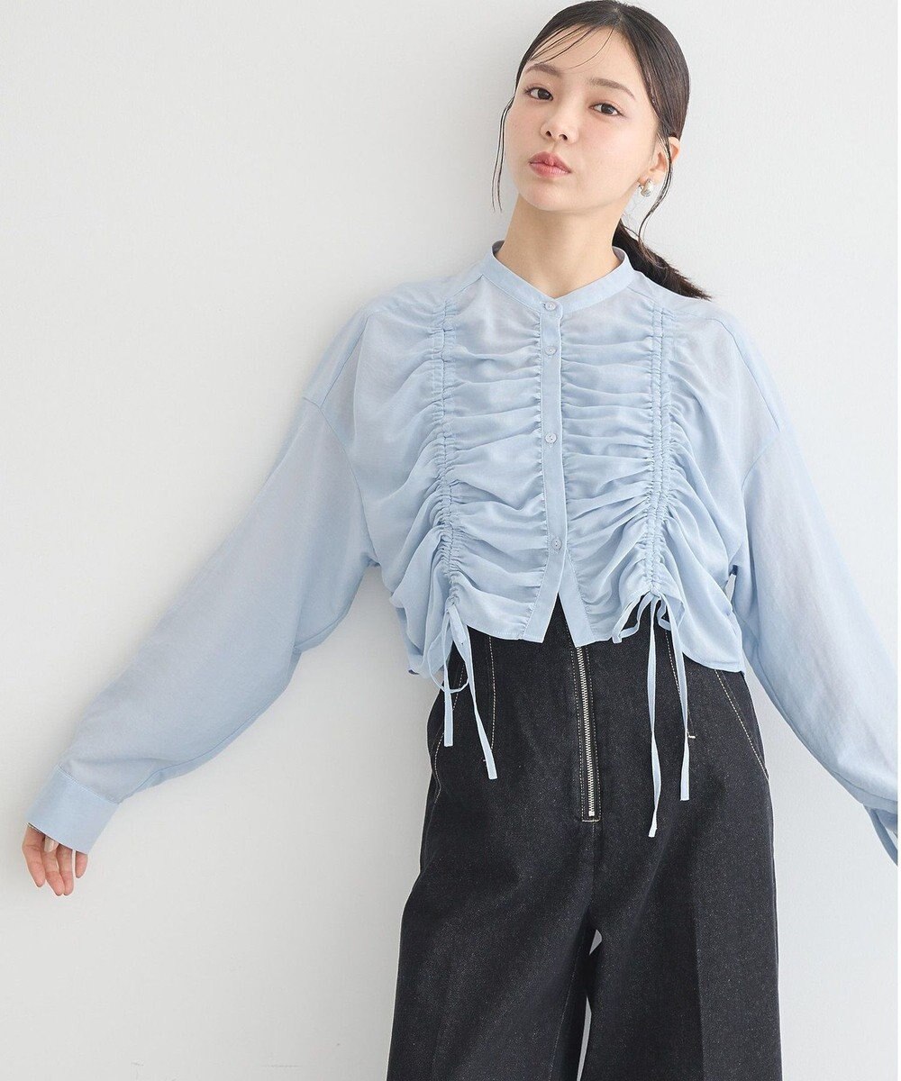 earth music&ecology フロントドロストショートシャツ 