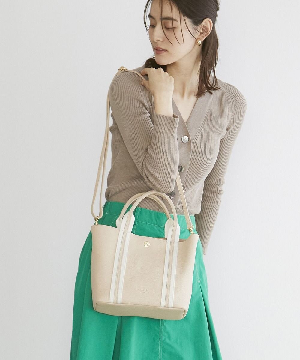 TOPKAPI 【TREASURE TOPKAPI】ソフトシュリンク テープコンビ ミニ トート バッグ ショルダーベルト付 