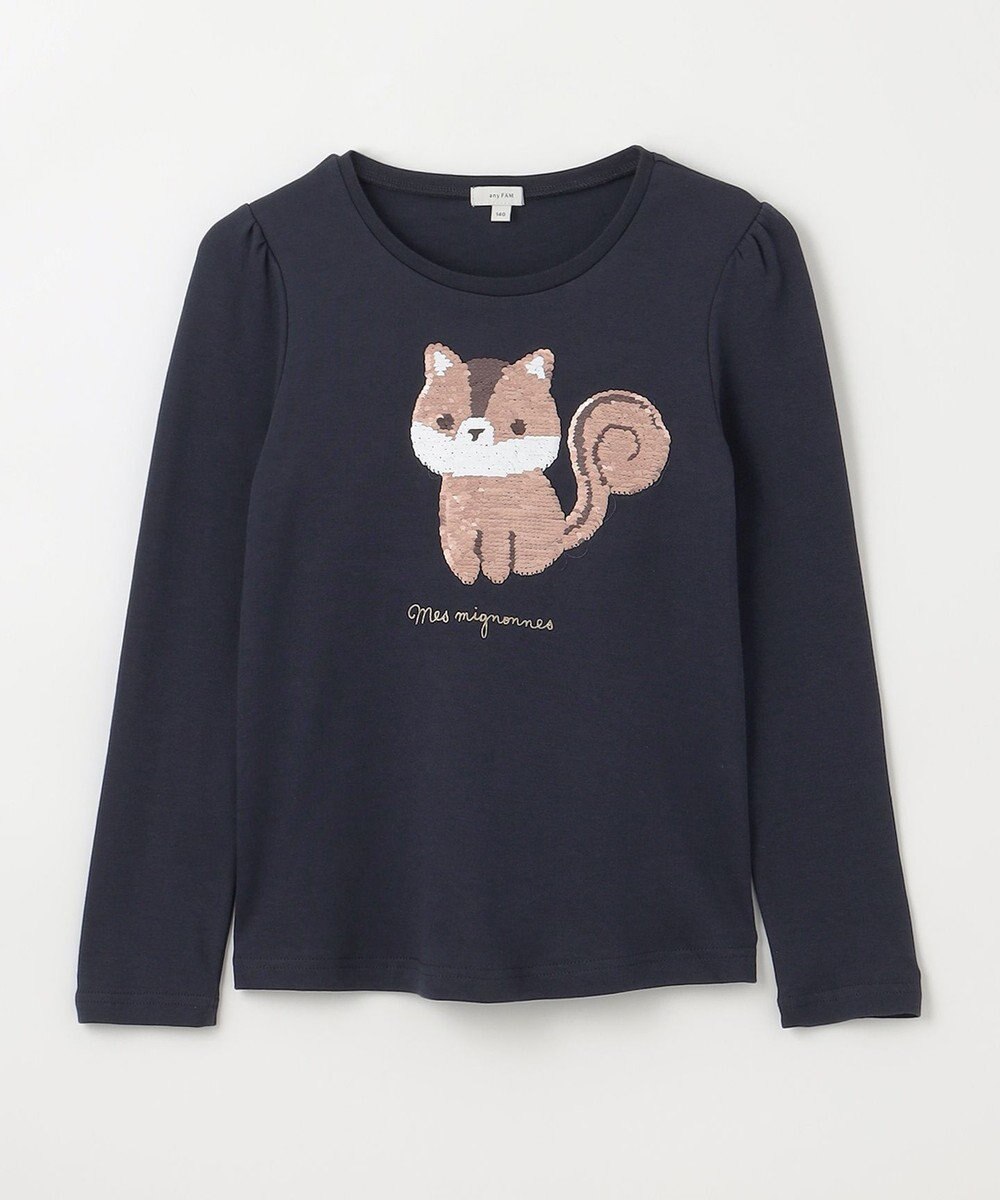 ANY KIDS ミラクルスパンコール長袖Tシャツ 