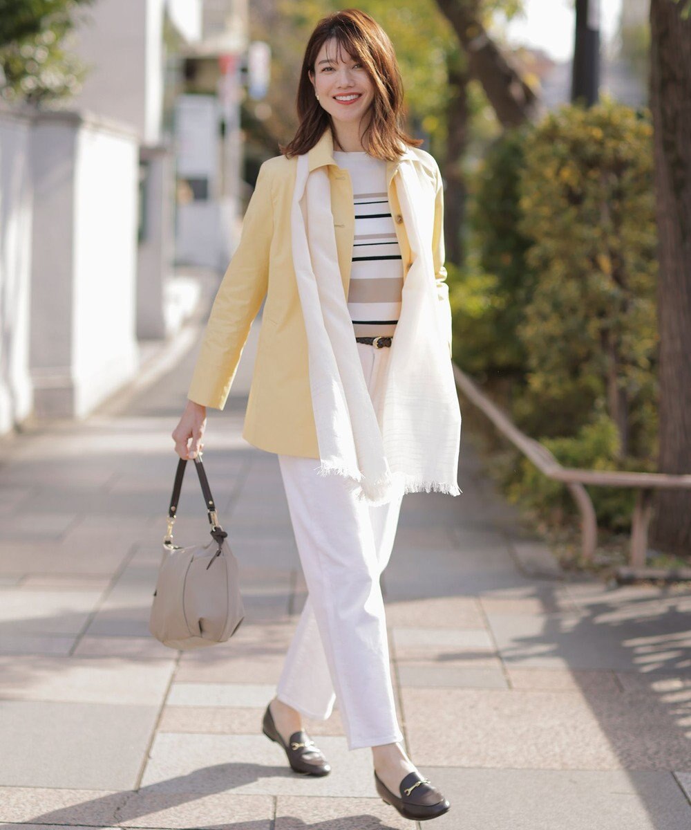 J.PRESS LADIES 【洗える】Rayon Stretch Border ニット 