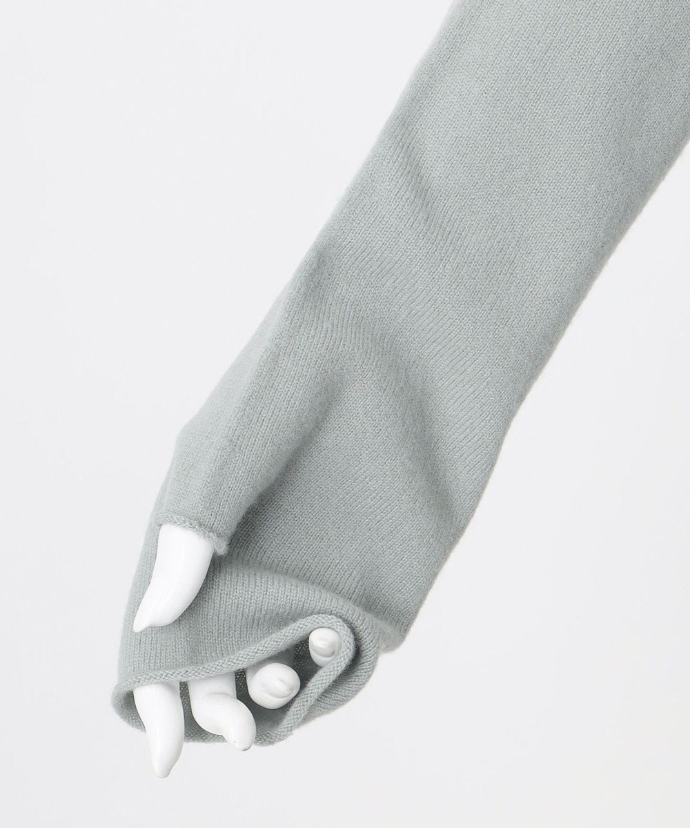 23区 L 【エステータ】エアリースパンウール アームウォーマーデザイン ハイネックニット 