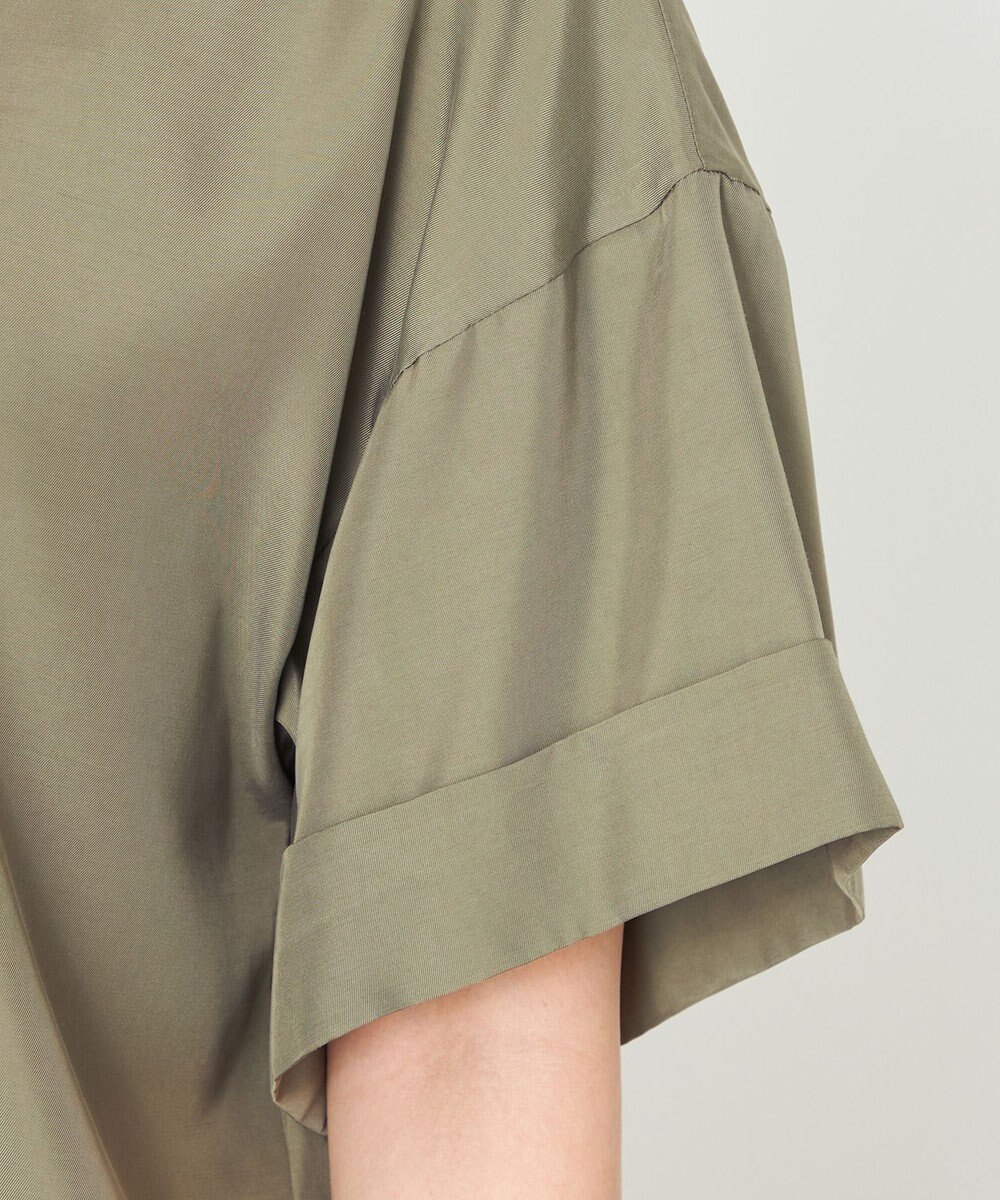 NAVE 【ReNAVE・セットアップ可/洗える/UVケア/接触冷感】フィブリルシャンブレー Tブラウス 