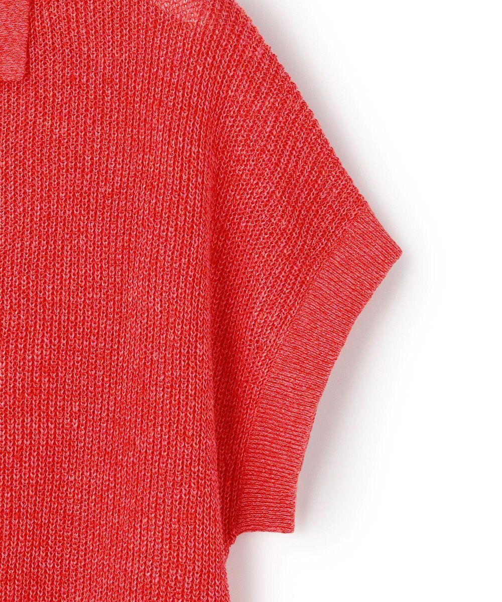 23区 【先行予約】ピュアリネン ハーフスリーブ ポロニット 