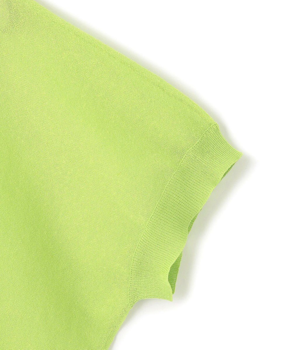 BEIGE， 【洗える・Oggi 7月号掲載】LUPINUS / リネン混半袖プルオーバーギャザーニット 