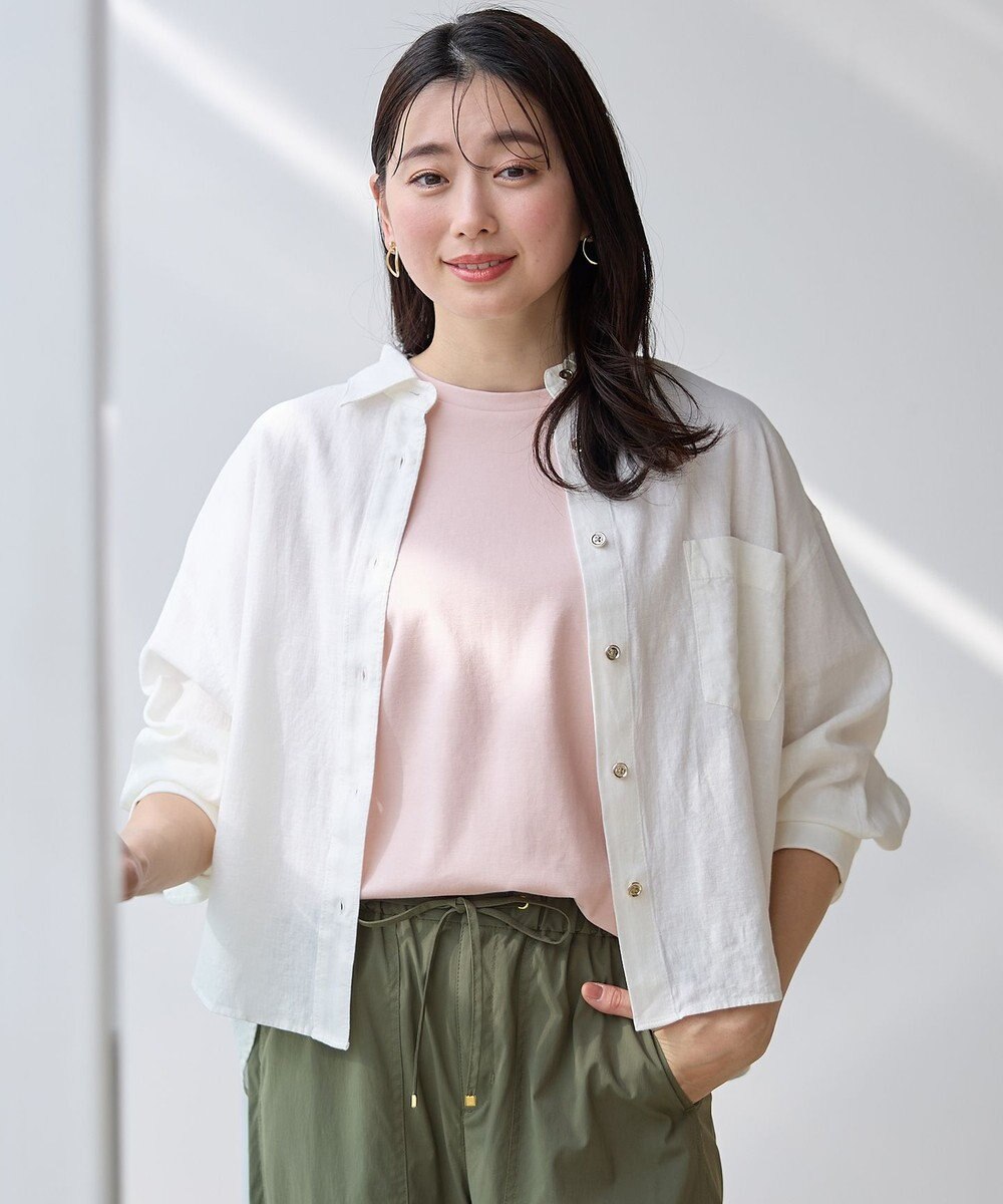 ANY 【手洗い可能】ヨーロピアンリネンシャツブラウス 