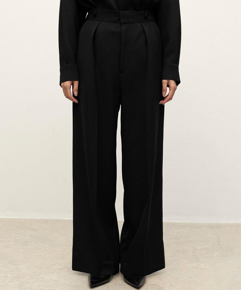 NAVE 【ReNAVE】ウォッシャブルツイル ワイドタックパンツ 