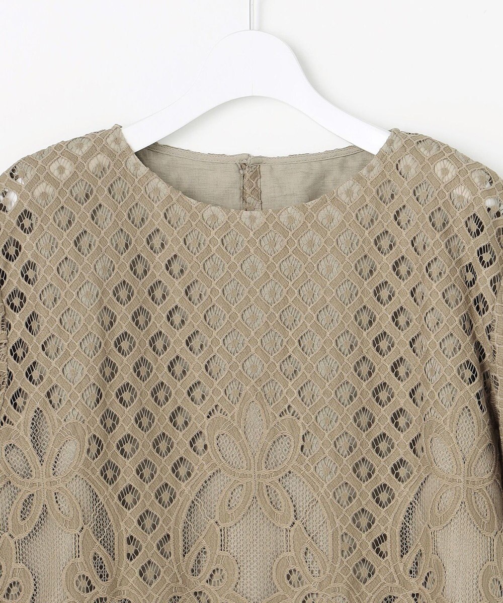 自由区 L パネルレース ブラウス 