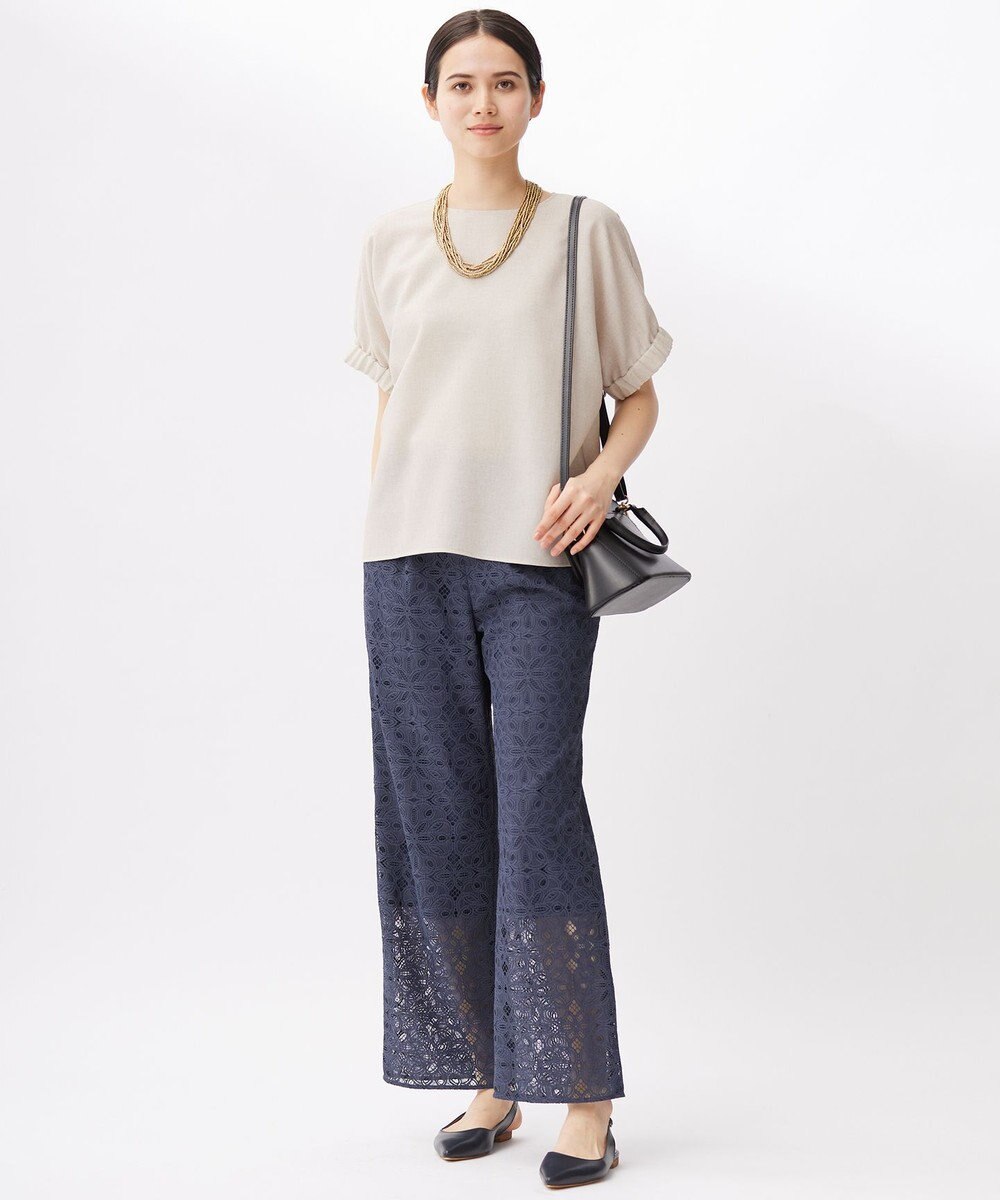 自由区 ラスティックメッシュドルマンスリーブ Tブラウス 