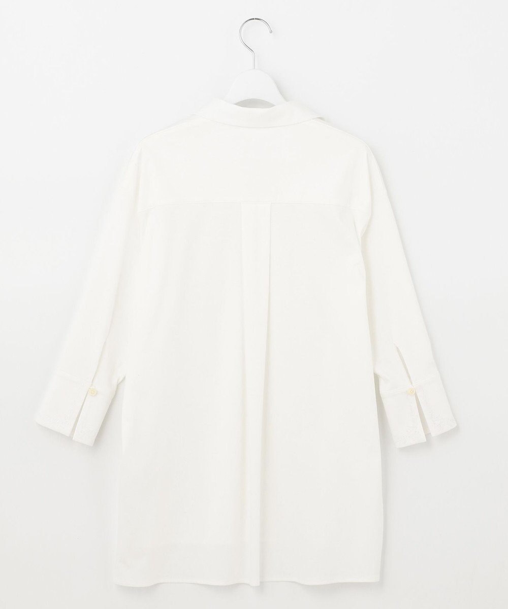 自由区 【洗える】エンブロイダリー スキッパーチュニック 