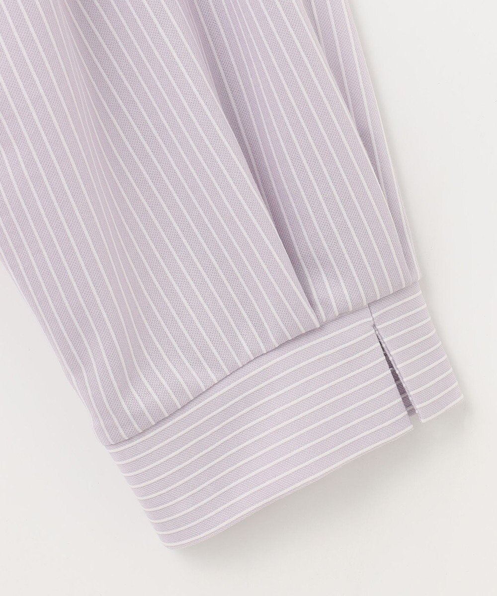 J.PRESS LADIES L ピンストライプジャージー バンドカラー スキッパー カットソー 