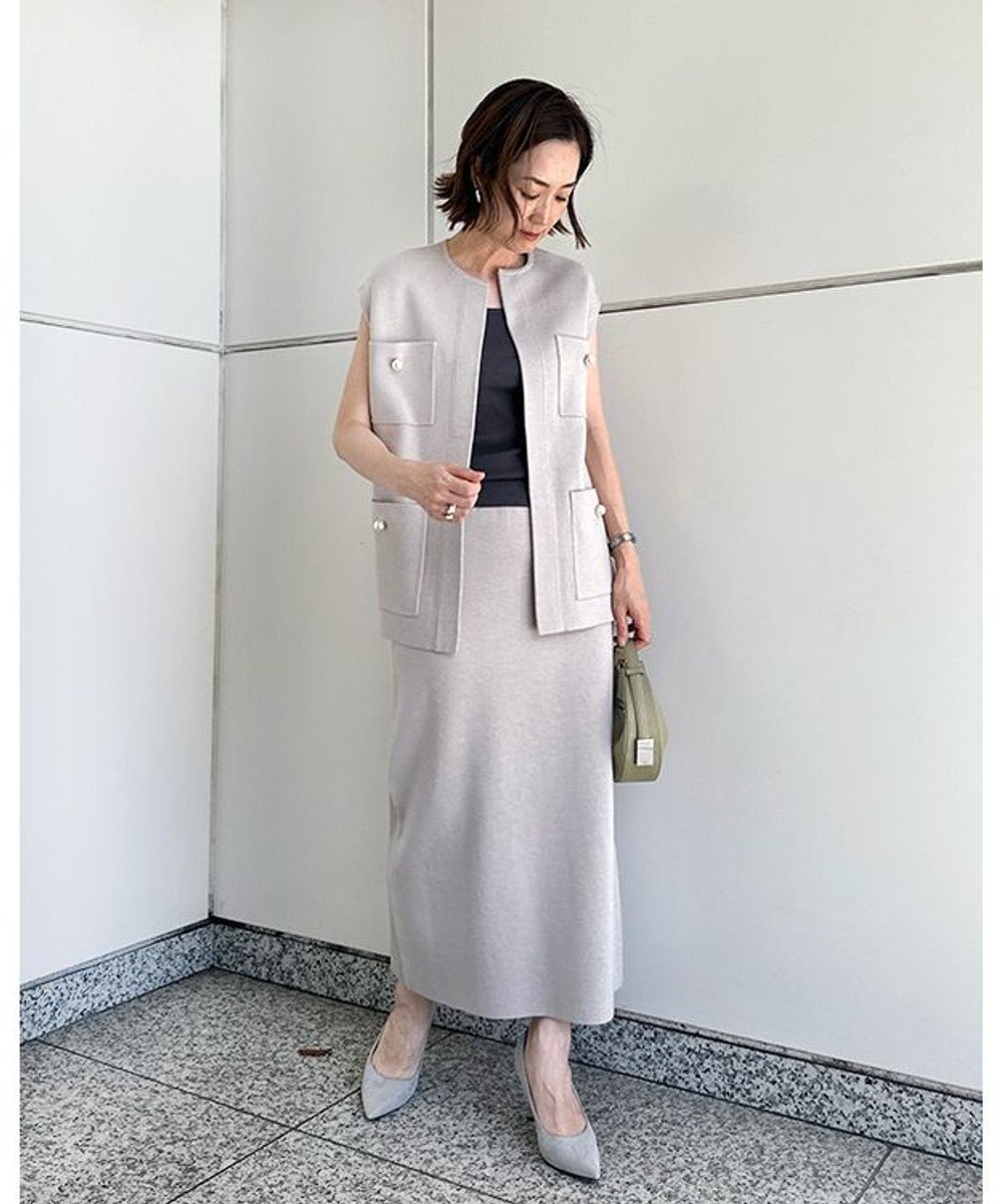 UNFILO 【VERYコラボ】パールボタンニットジレ 