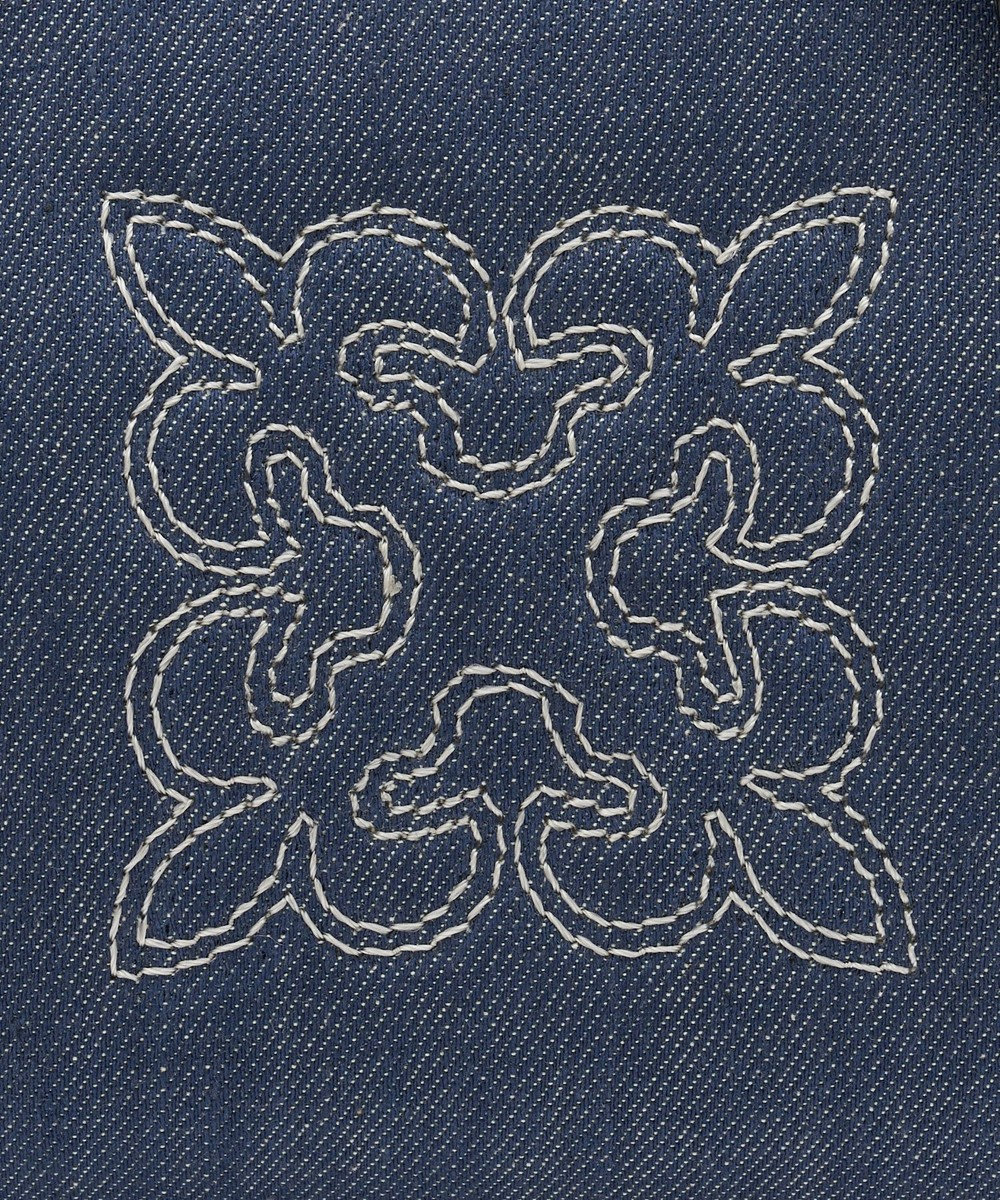 russet 【刺繍モノグラム】デニム2WAYミニボストンバッグ(CE-1773) 