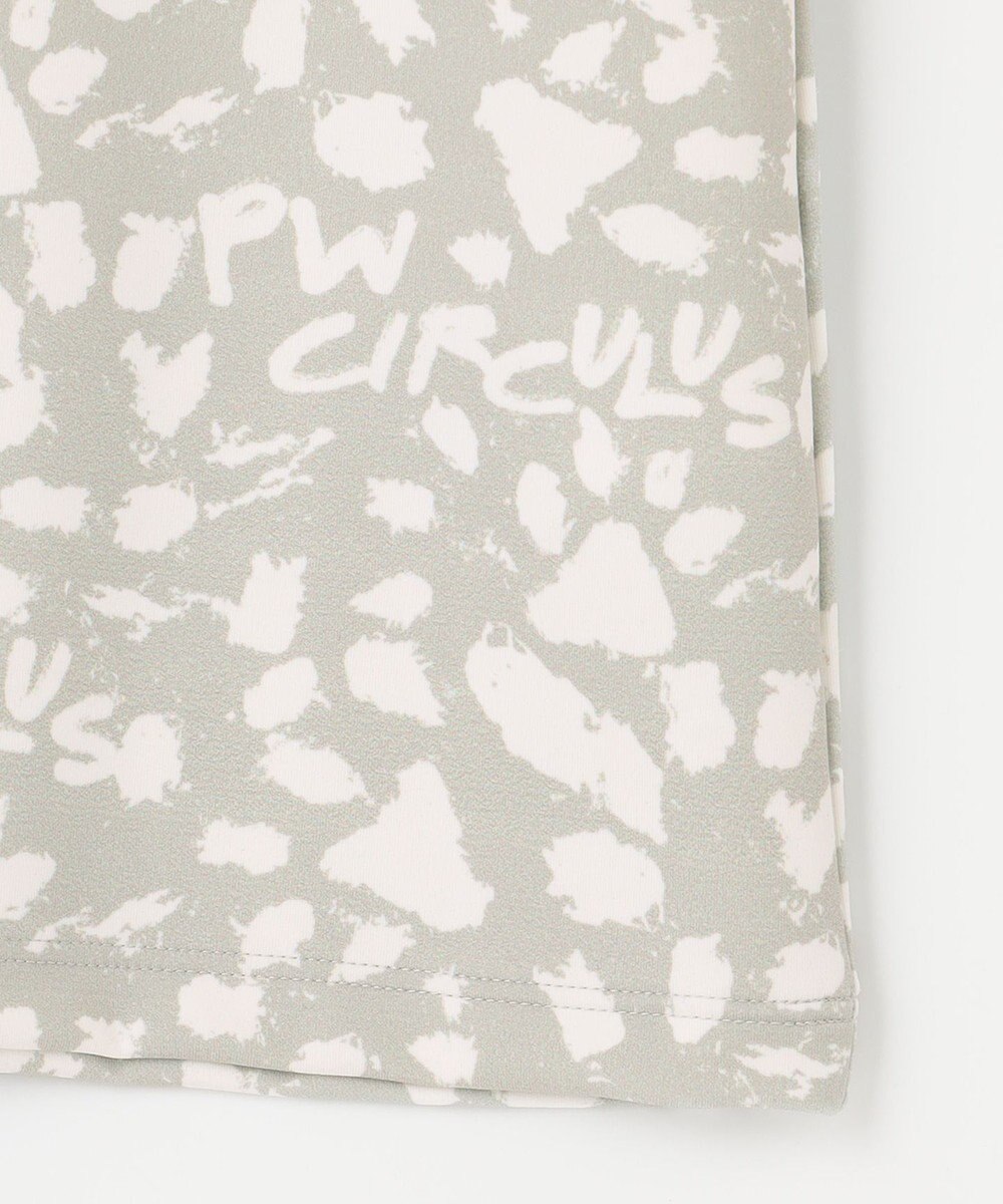 PW CIRCULUS 【WOMEN】【ストレッチ/UVケア】アニマルプリント ロゴ モックネック シャツ 