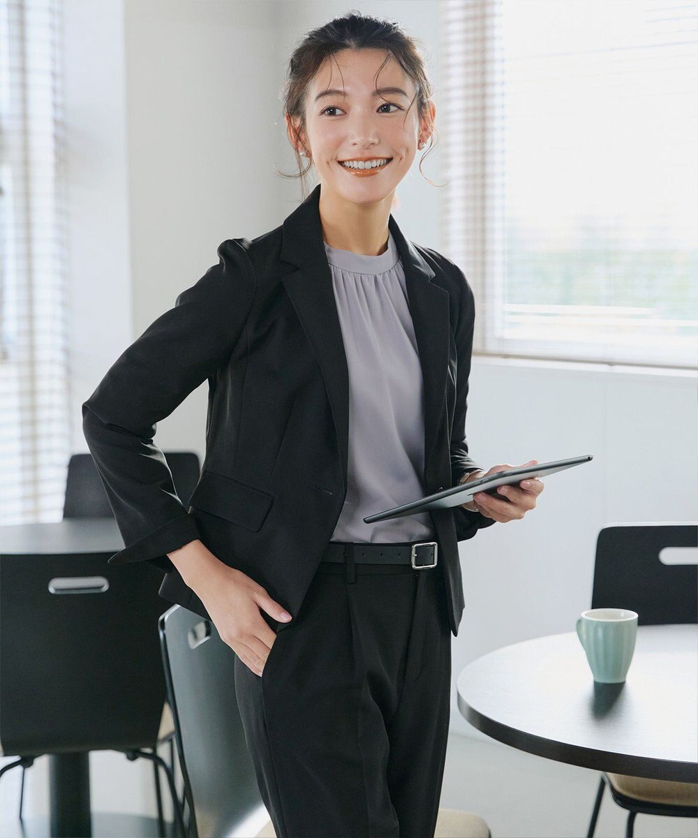 Tiaclasse 【洗える】ボリューム袖ハイネックブラウス 